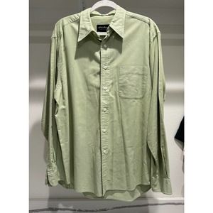 Eddie Bauer‎ Green Khaki Button-Down Long Sleeve Size Large